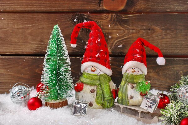 Merry Christmas vintage toys and decorations for New Year s fun