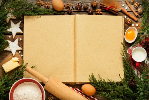 Livre de recettes pour le nouvel an et Noël. Sous