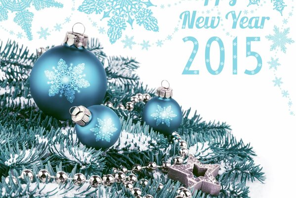 Happy New Year 2015 (Christmas tree toys)
