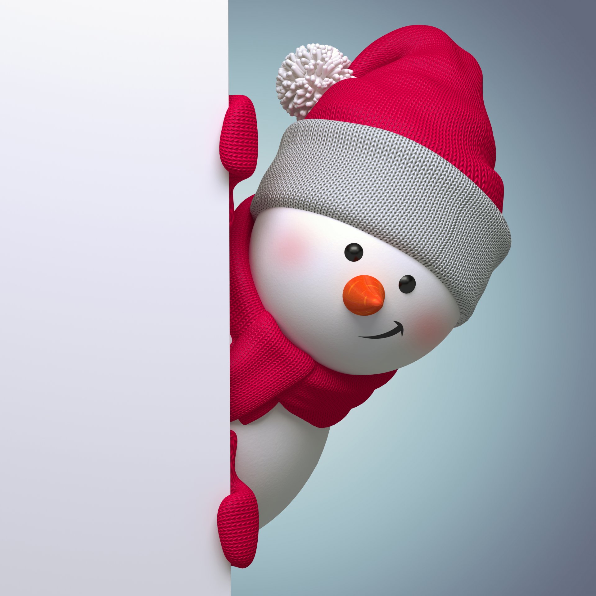 schneemann 3d banner weihnachten neujahr rendering