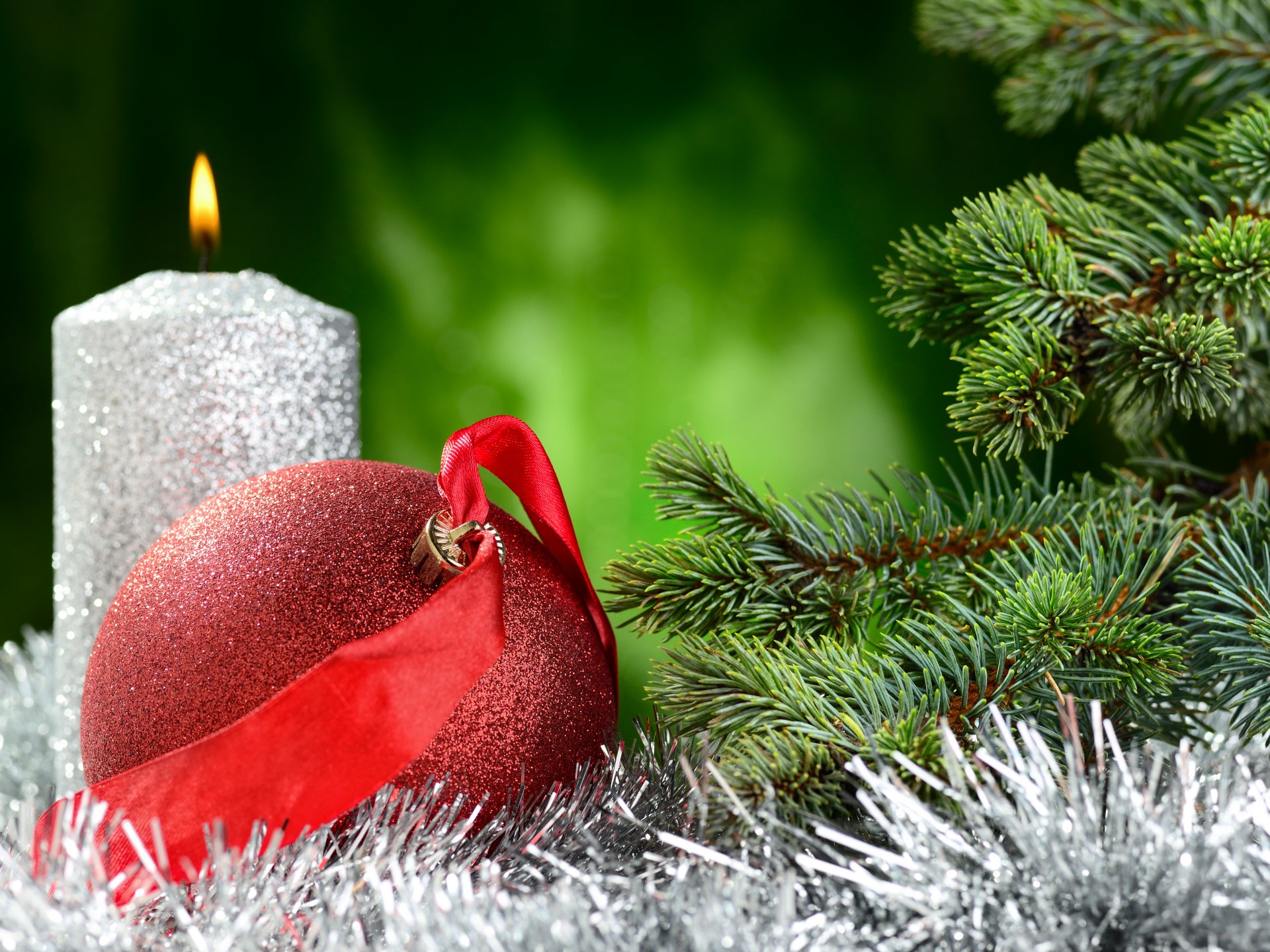 navidad año nuevo decoración bolas árbol de navidad oropel vela