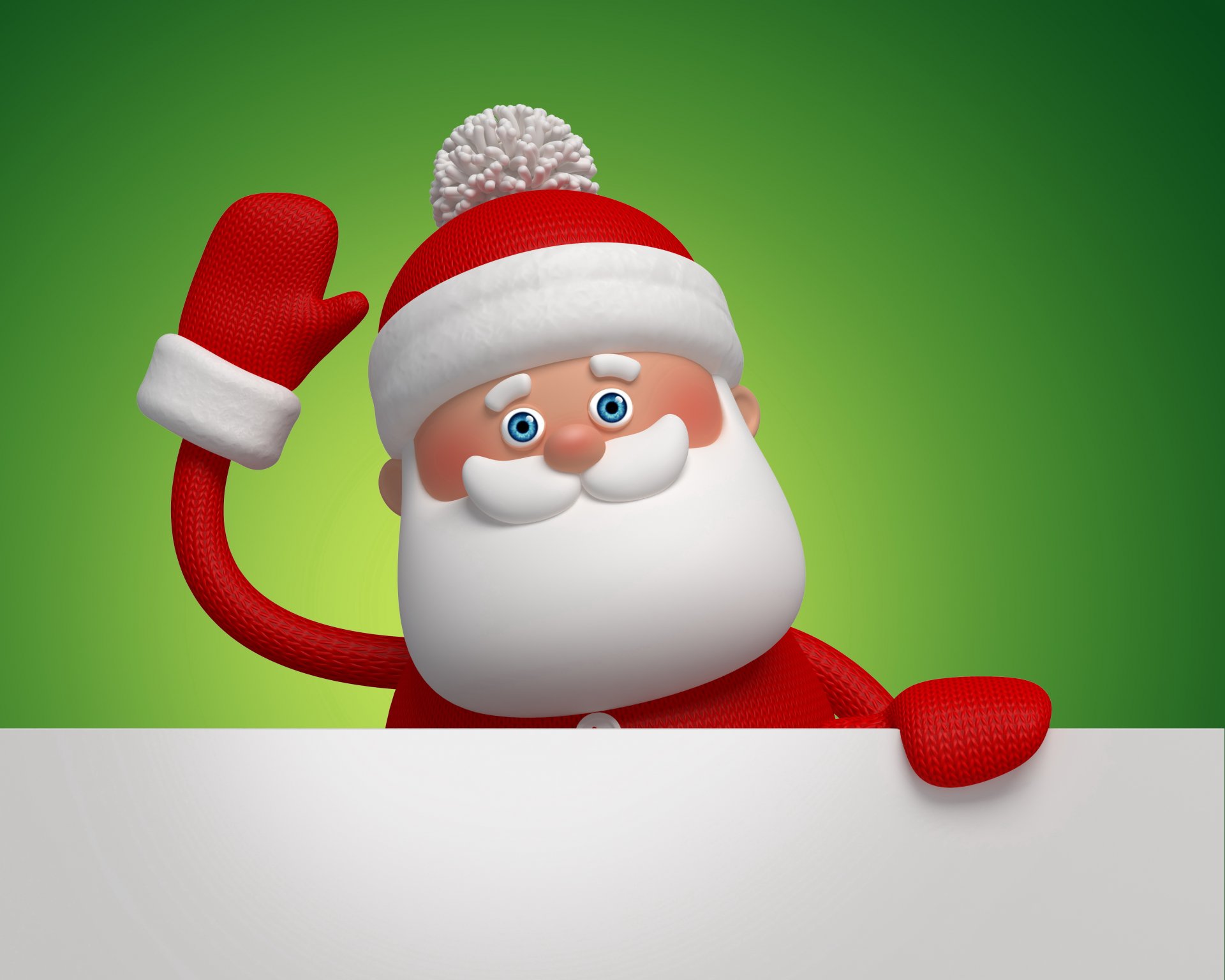 santa santa claus 3d banner navidad año nuevo papá noel vacaciones