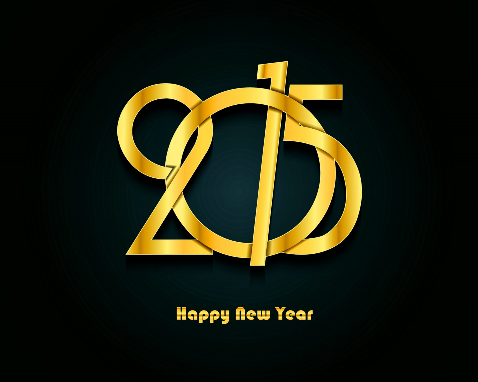 happy new year 2015 gold