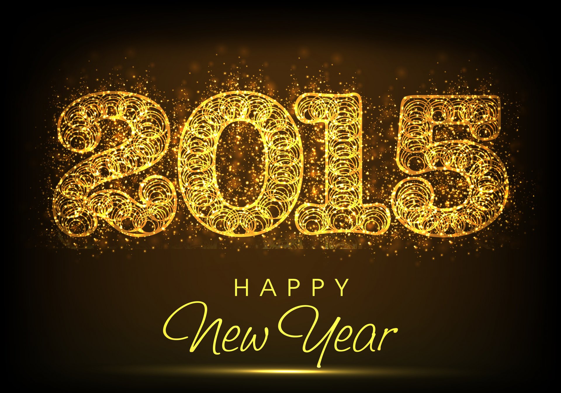 golden happy new year 2015 happy new year