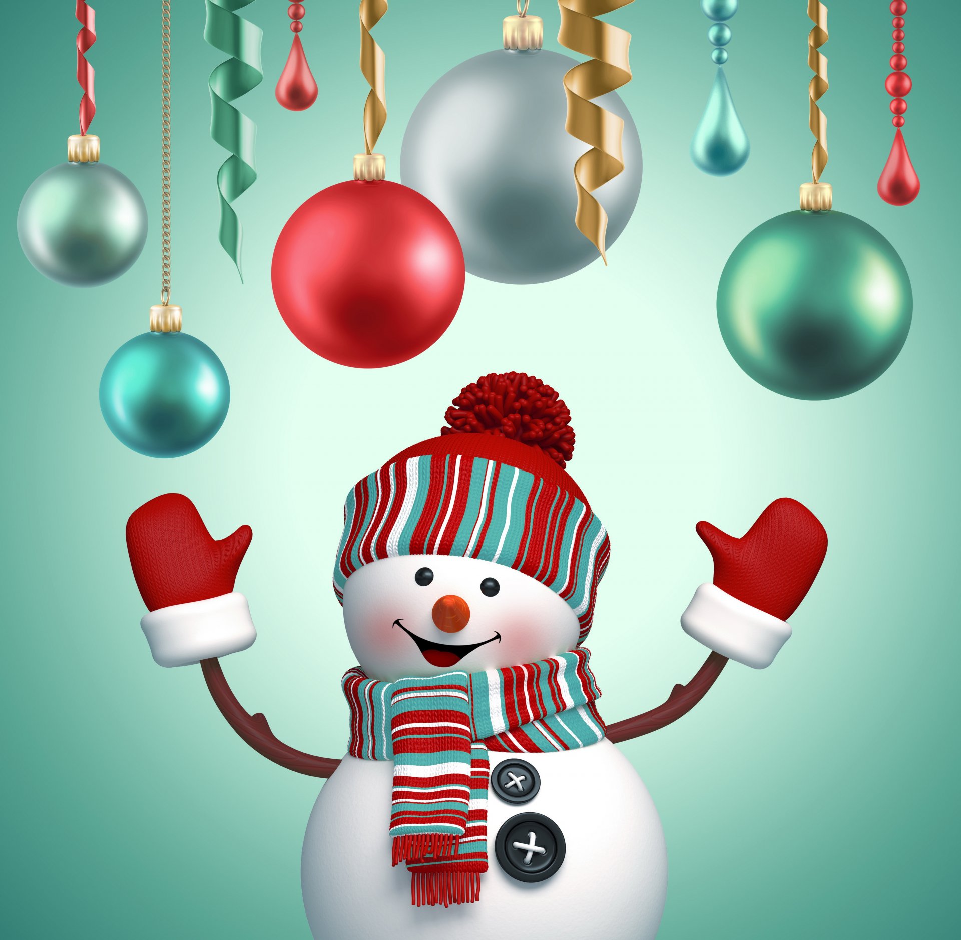 nowman 3d merry christmas new year decorations balloon