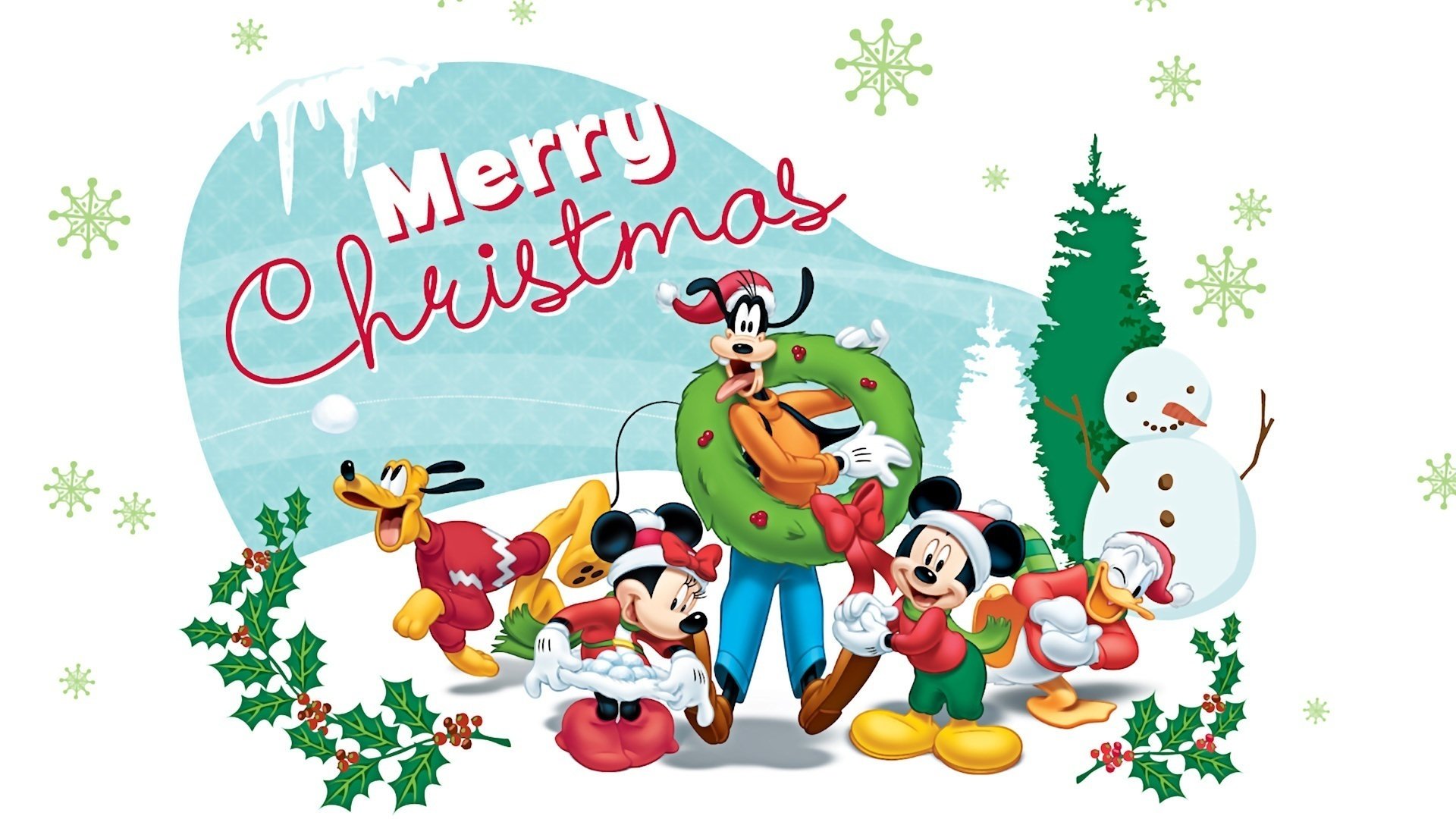 meri noël mickey mouse pluto donald goofy minnie arbre de noël cadeaux