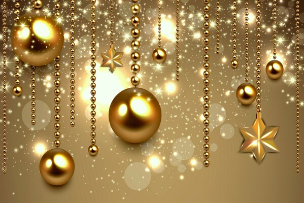 Jewelry golden balls for the New Year