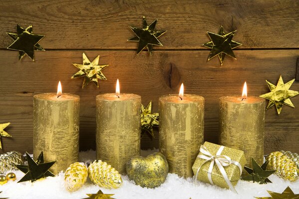 New Year Christmas Candles