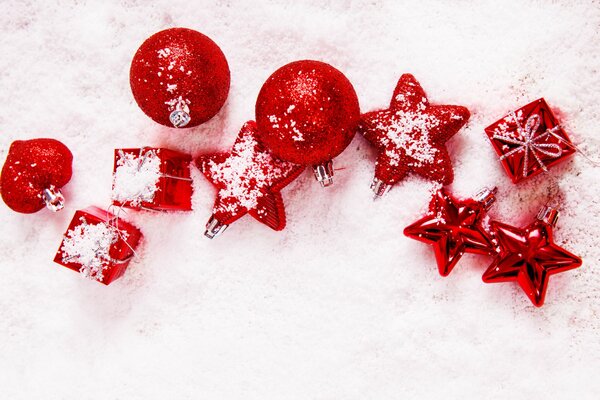 Jouets de Noël rouges pour Noël