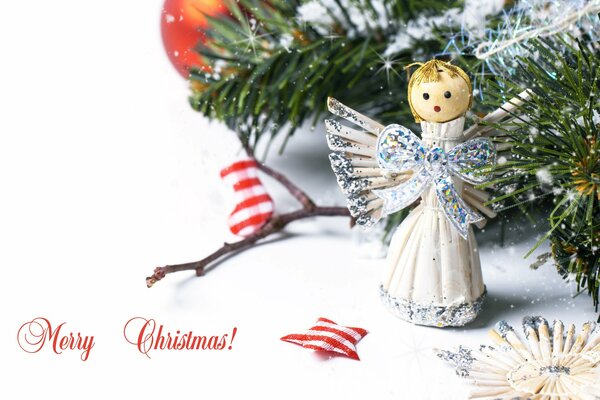 Beau jouet de mariée sous l arbre de Noël