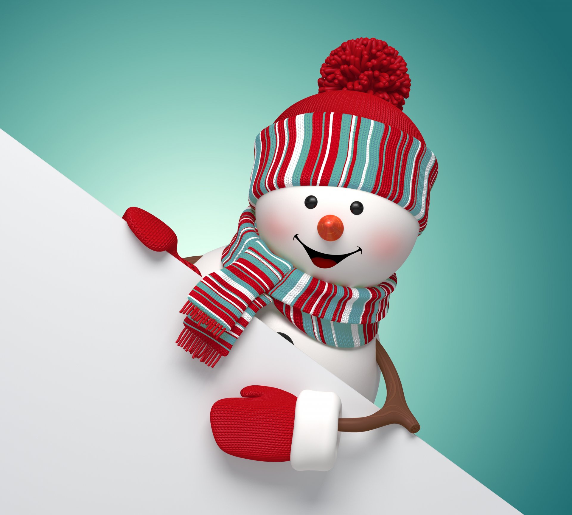 bonhomme de neige 3d joyeux noël nouvel an