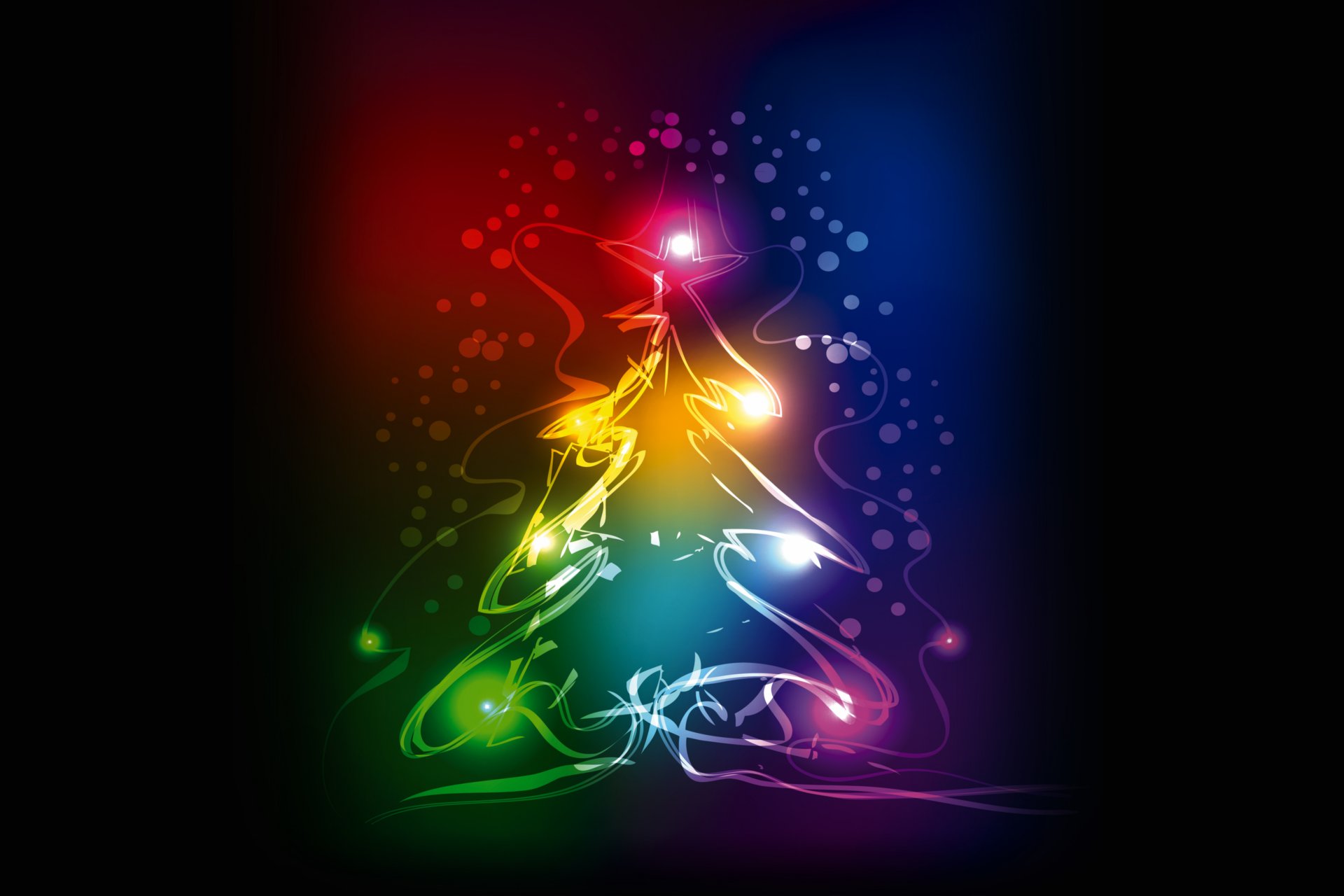 neon christmas colors tree new year christmas tree