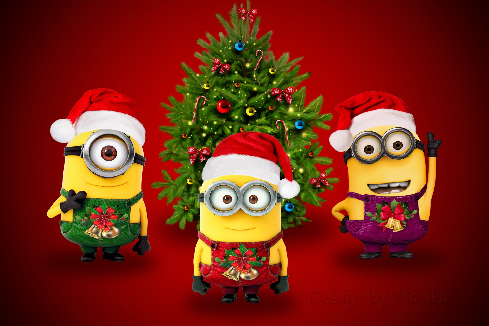 weihnachten minion sankt marica-design neujahr minions