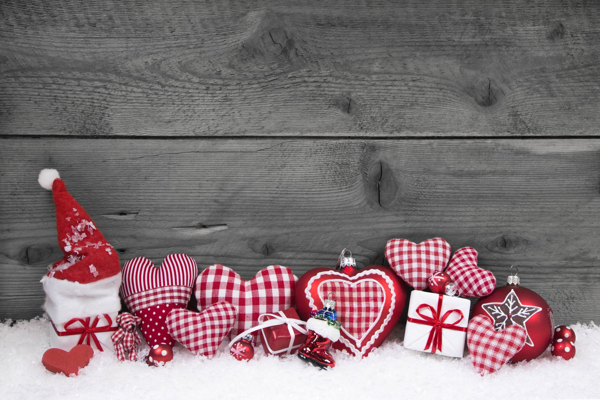 navidad regalos nieve decoración árbol corazones año nuevo