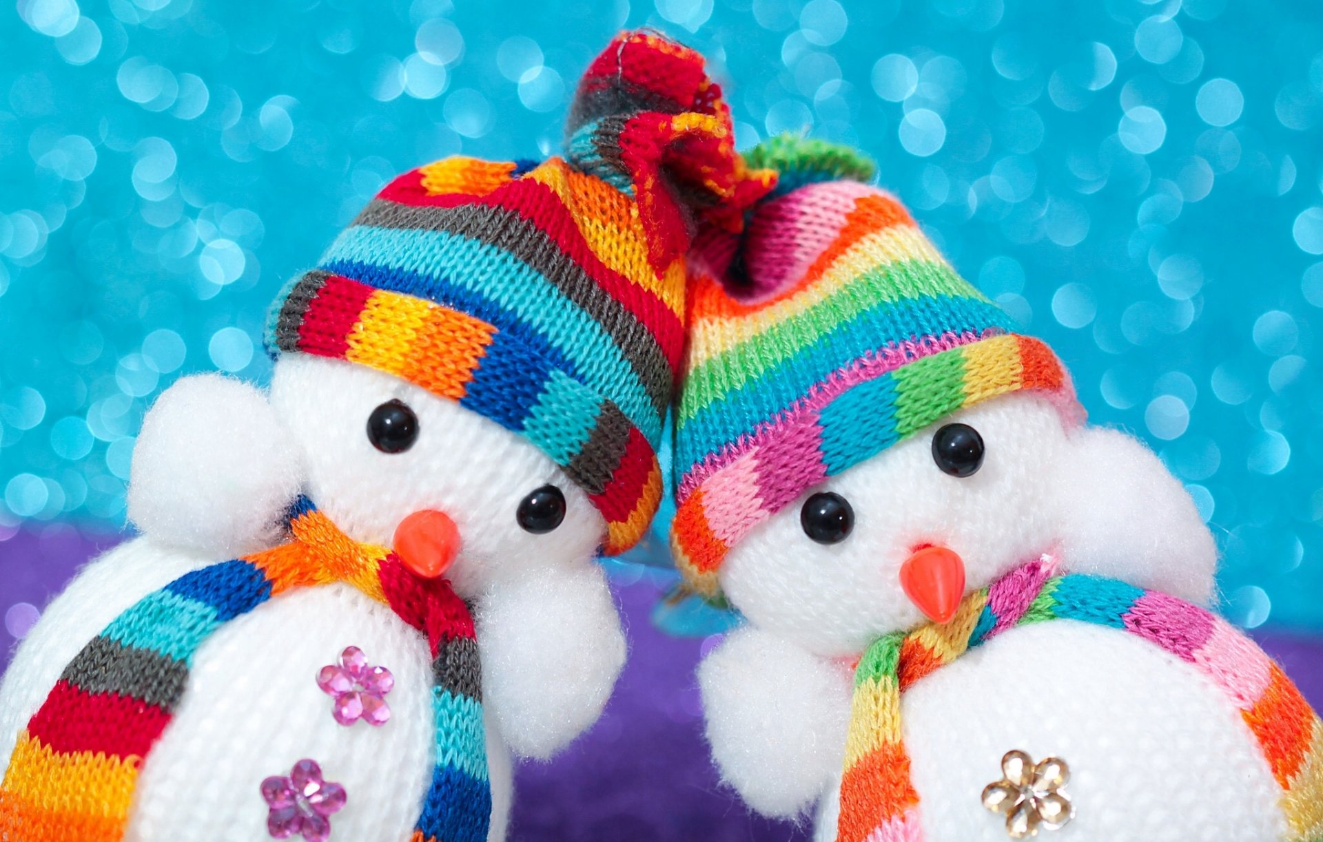 bonhommes de neige jouets bonnets