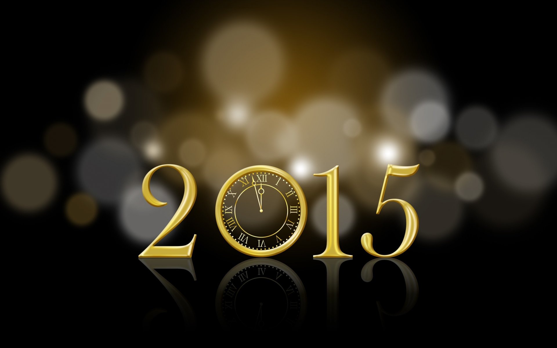 año nuevo 2015 reloj bokeh