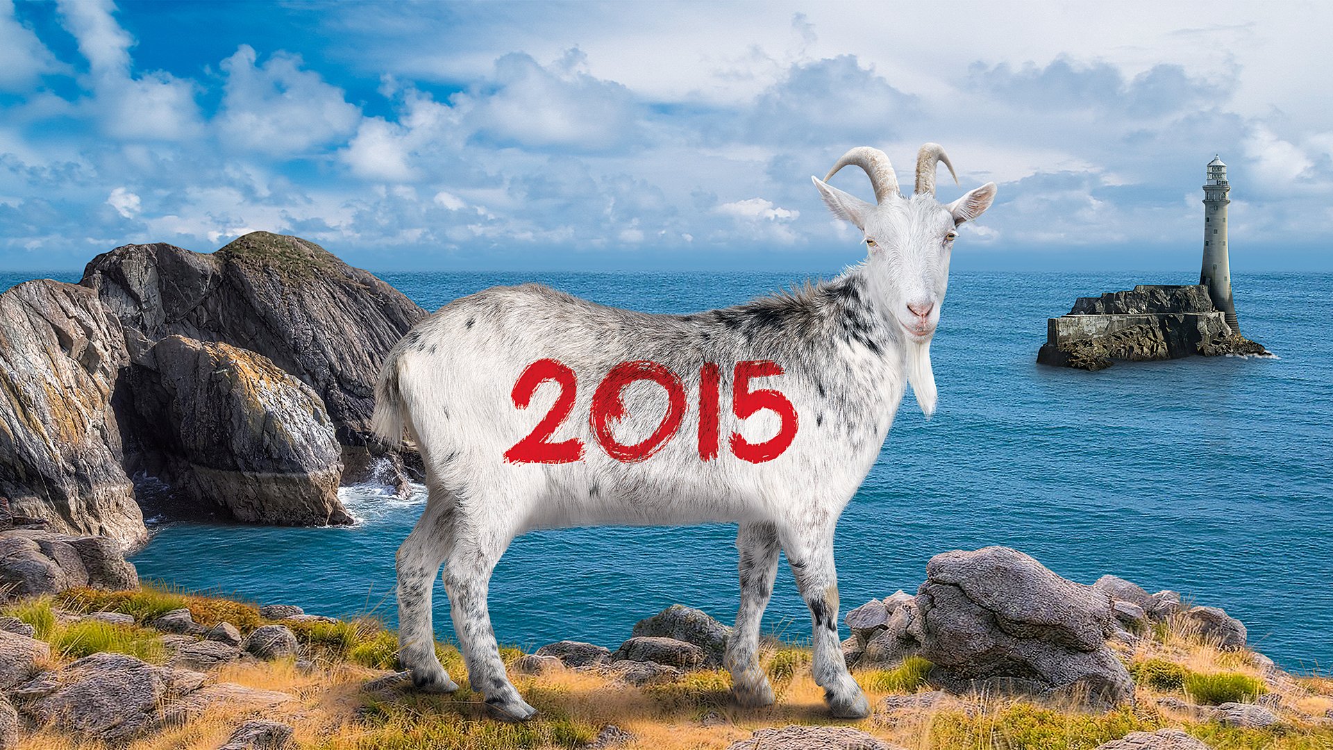 año nuevo cabra año de la cabra paisaje