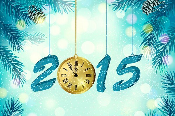 New Year s clock creatian art new year