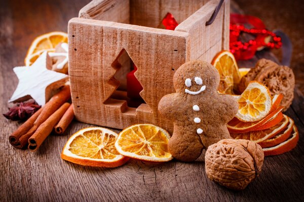 Fragrant pastries and spices at Christmas