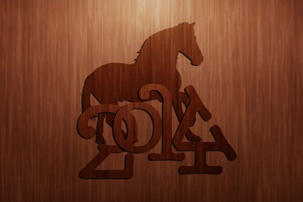 2014 year of the horse, wood style