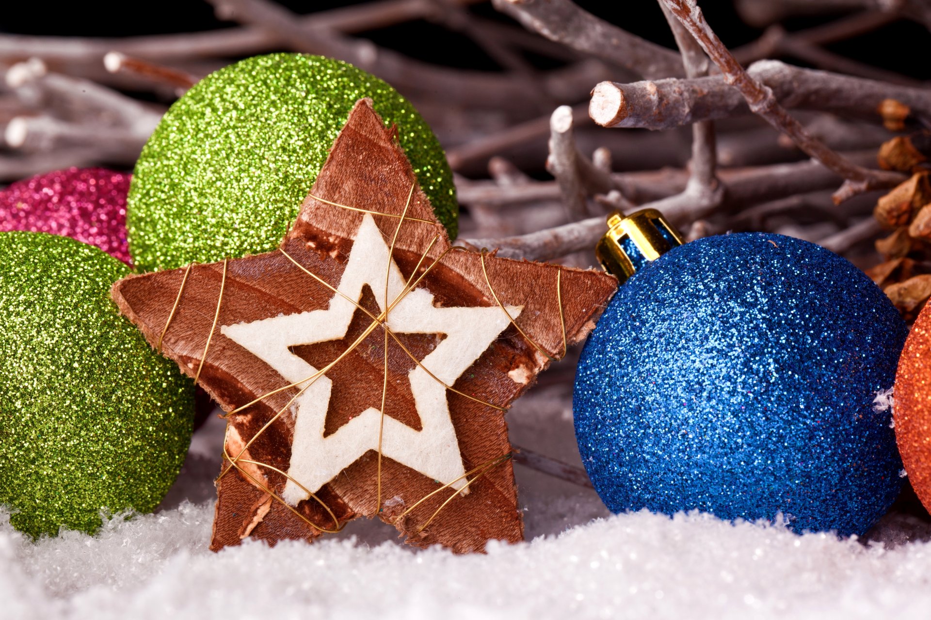 estrella bolas bolas azul verde juguetes decoraciones del árbol de navidad vacaciones año nuevo navidad