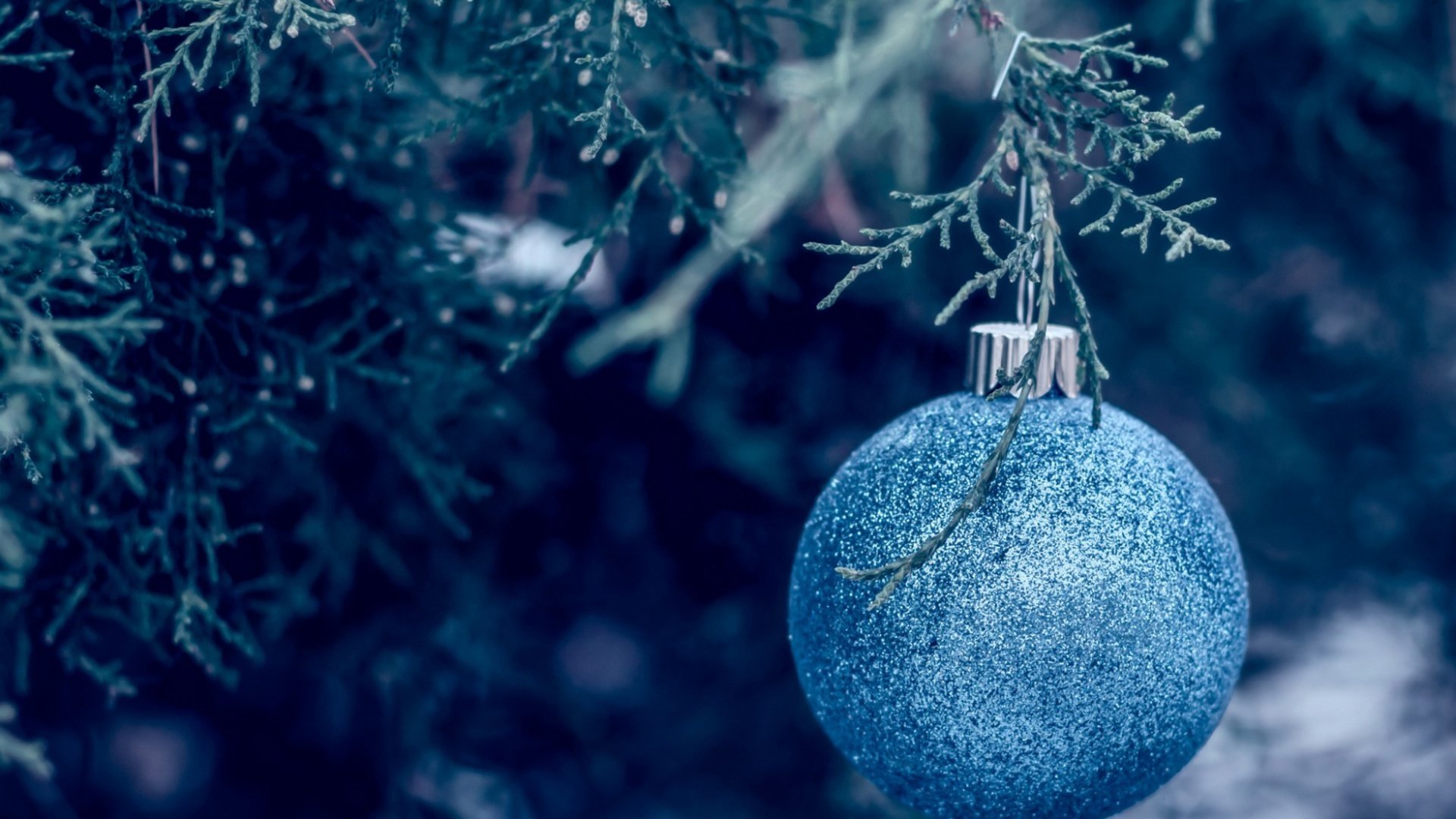 new year ball decoration blue