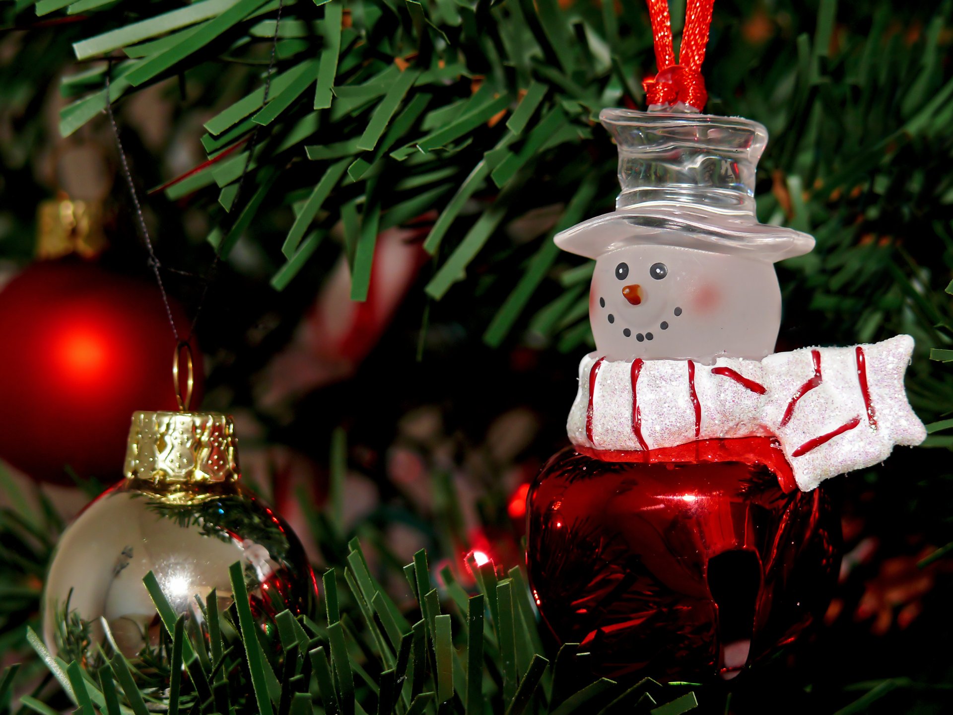 noël nouvel an vacances jouets boules bonhomme de neige aiguilles