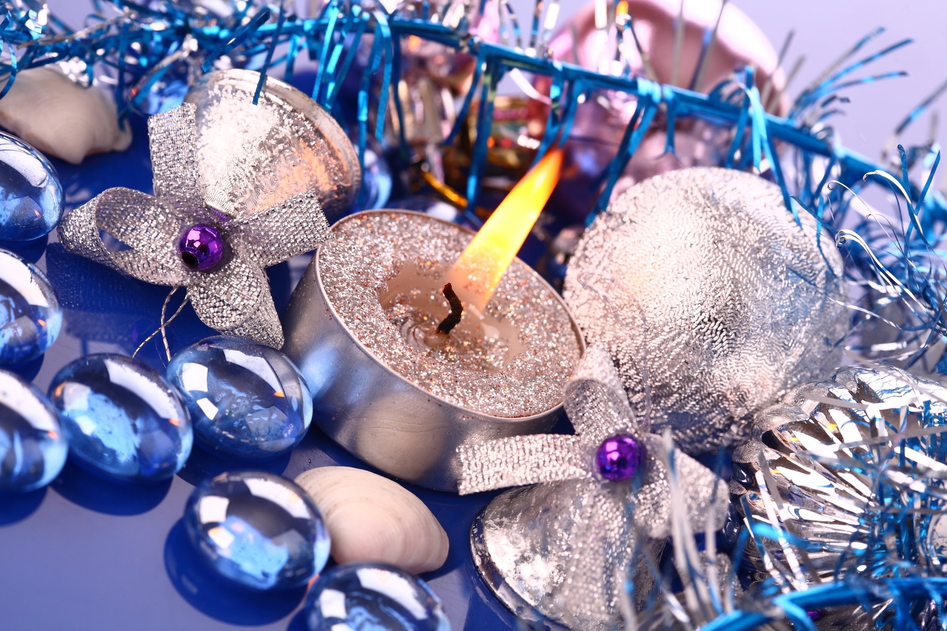 navidad año nuevo vacaciones velas bolas