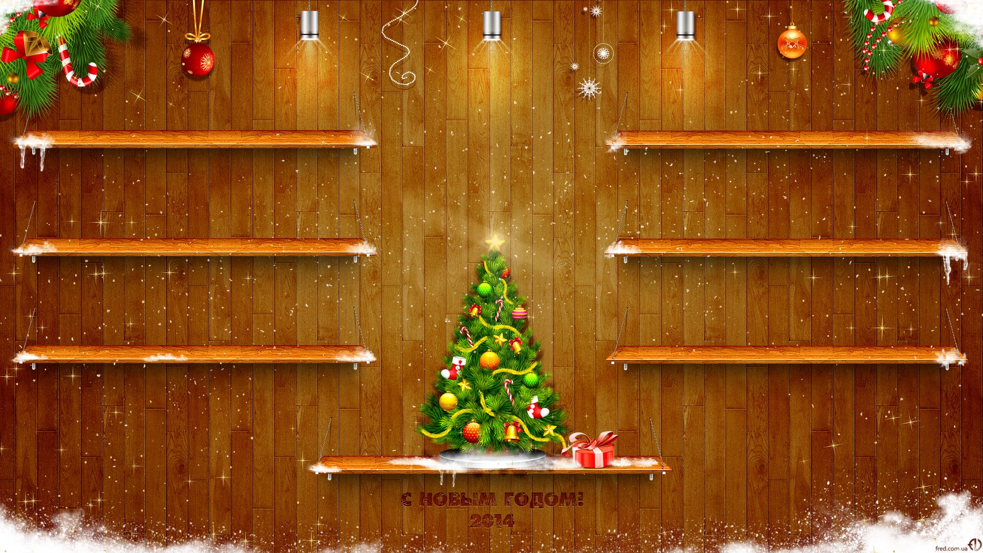 new year 2014 shelf tree textures snow christmas tree light