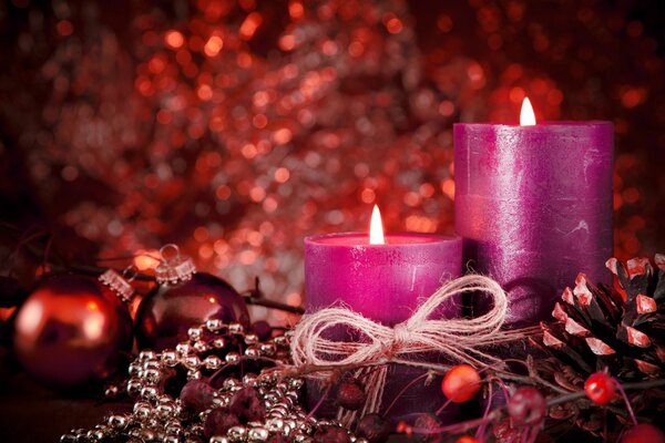 Christmas candles warm the soul with warmth