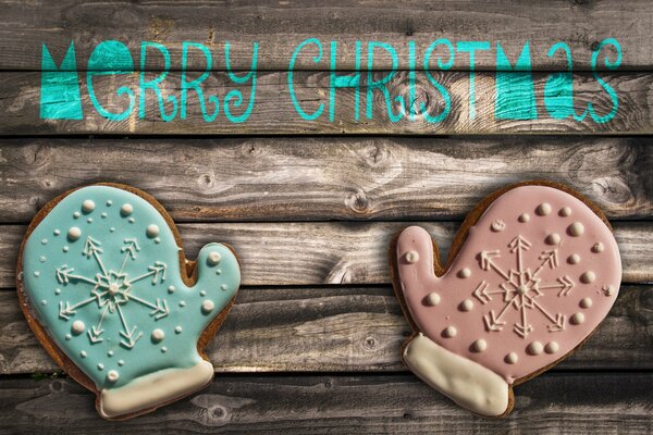 Happy Christmas with icing cookies