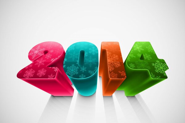 3D figures of the new year