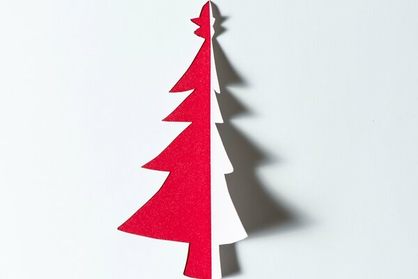 Christmas craft made of paper Christmas tree