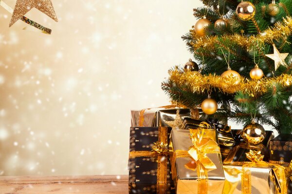 Gifts for the new year under the Christmas tree