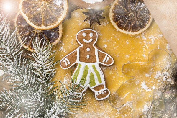 Gingerbread man and other attributes of the New Year