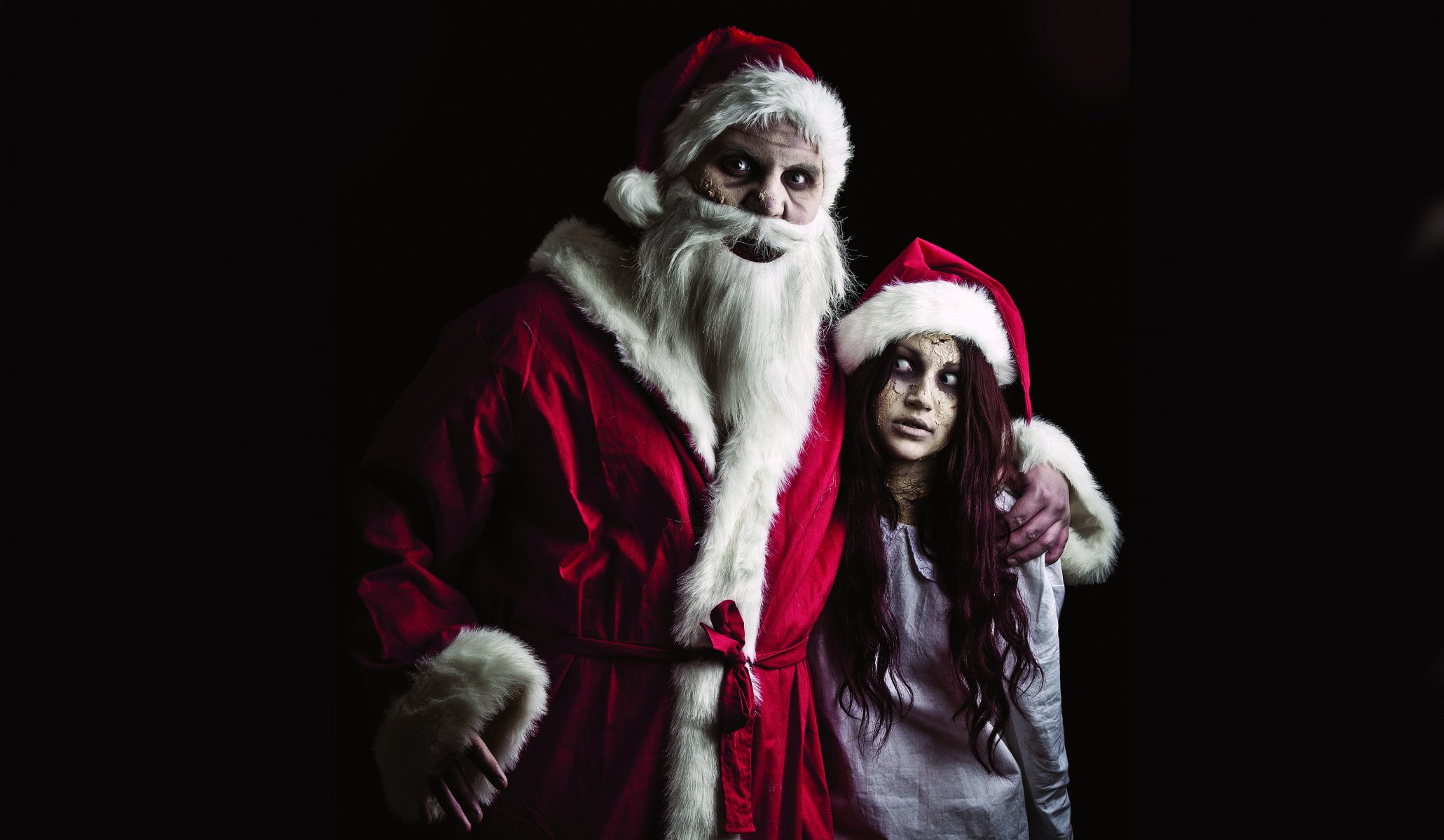 babbo natale arrabbiato fanciulla di neve babbo natale zombie