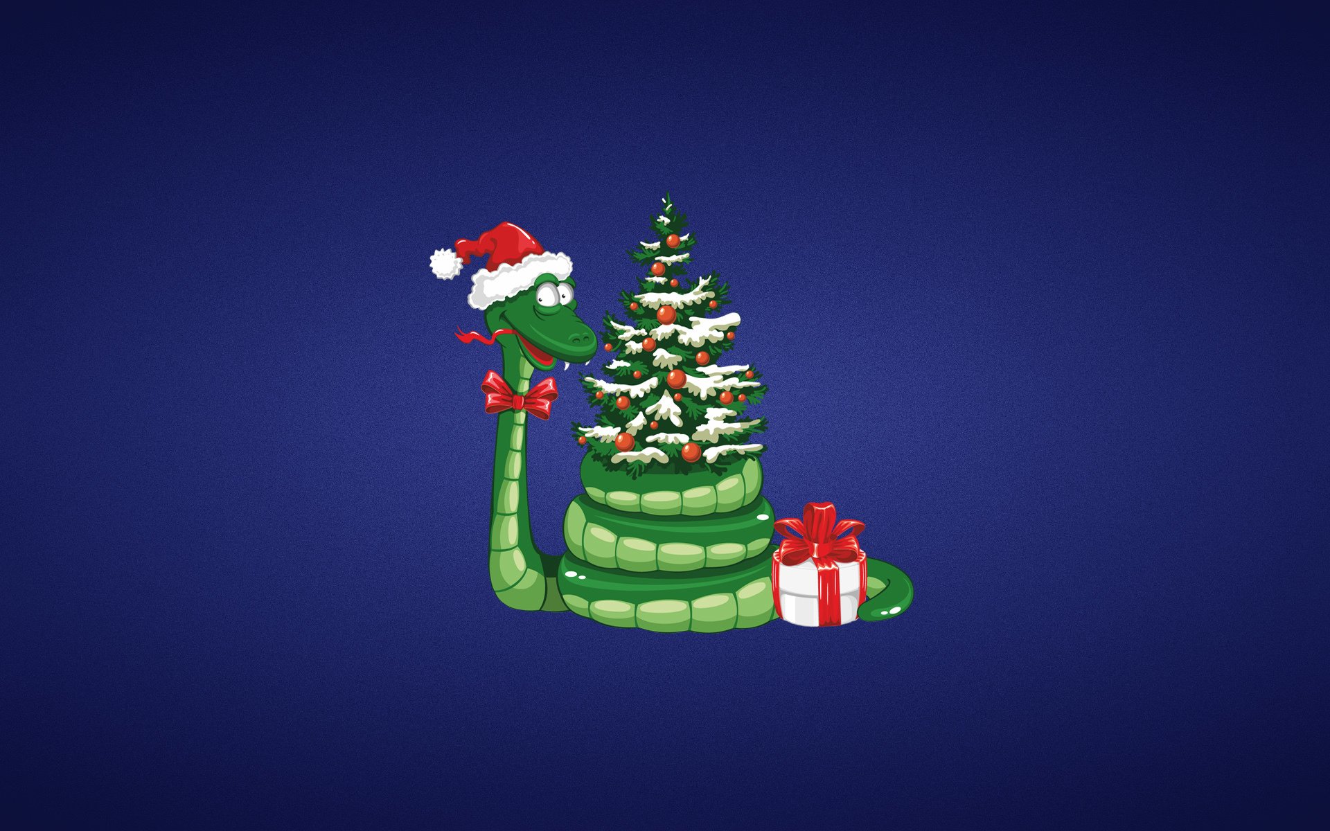 serpent nouvel an fond violet arbre de noël cadeau chapeau de noël arc vert jouets