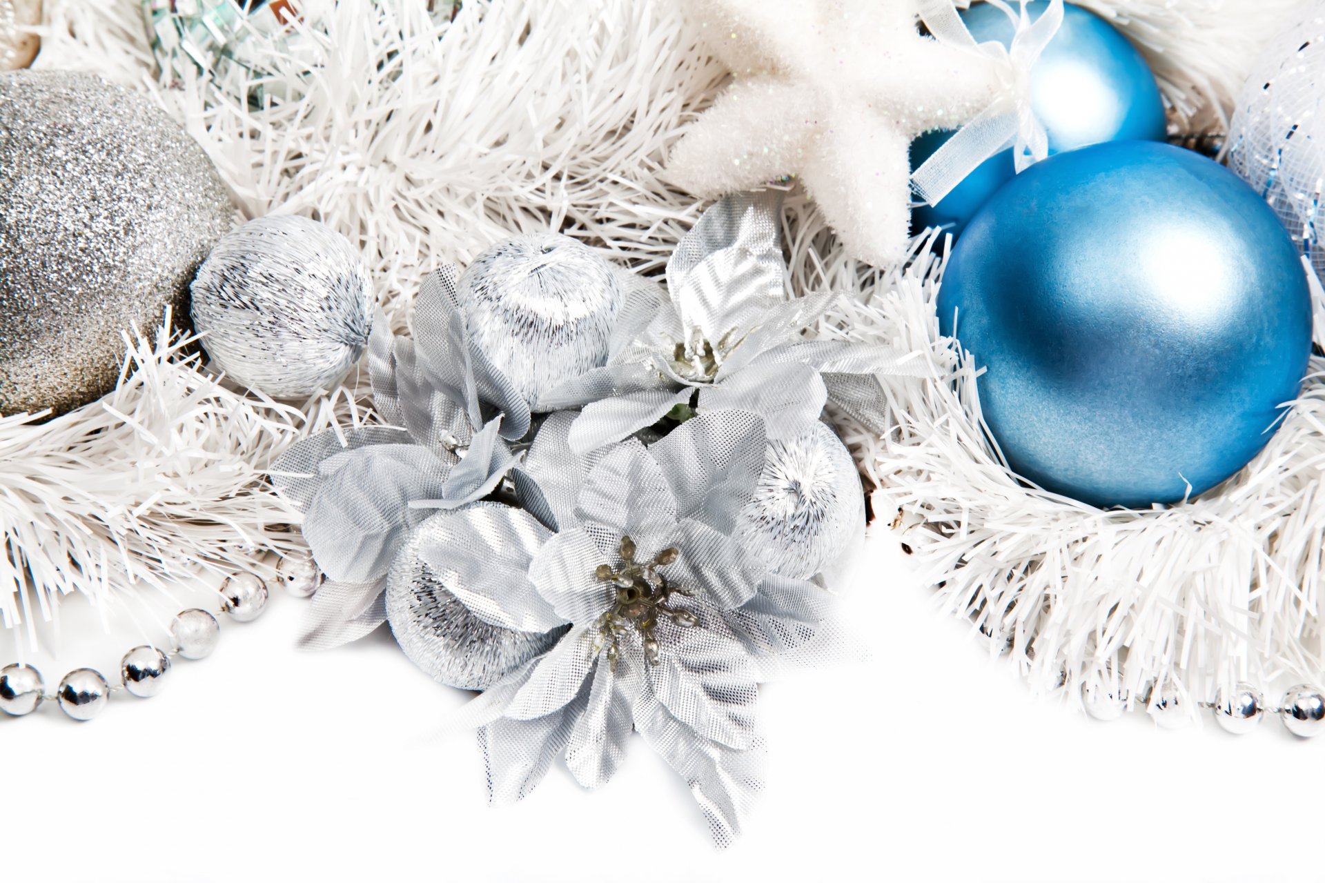 christmas decorations tinsel flower