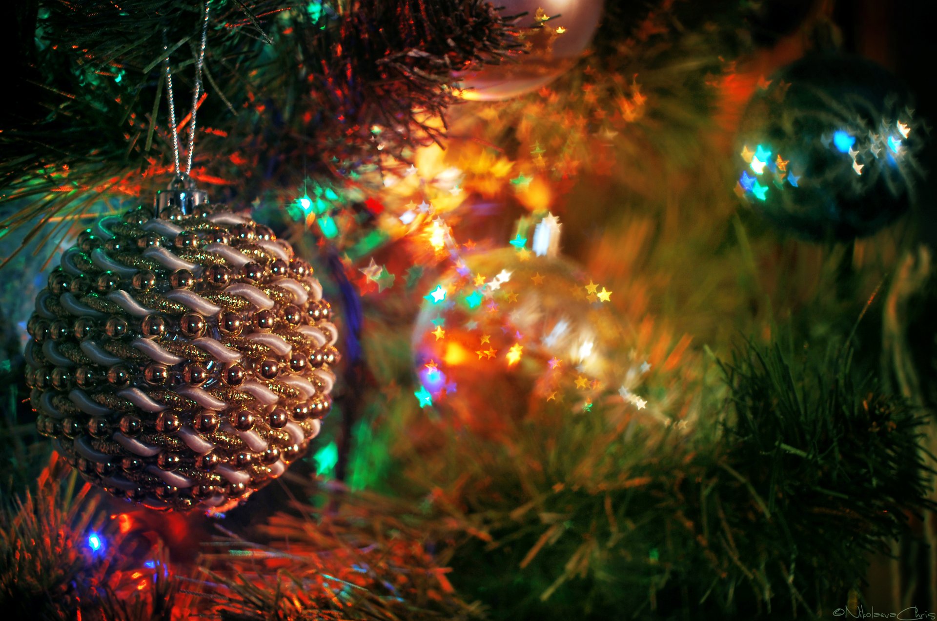 nuovo anno albero di natale lampadine vacanza giocattoli di natale su misura