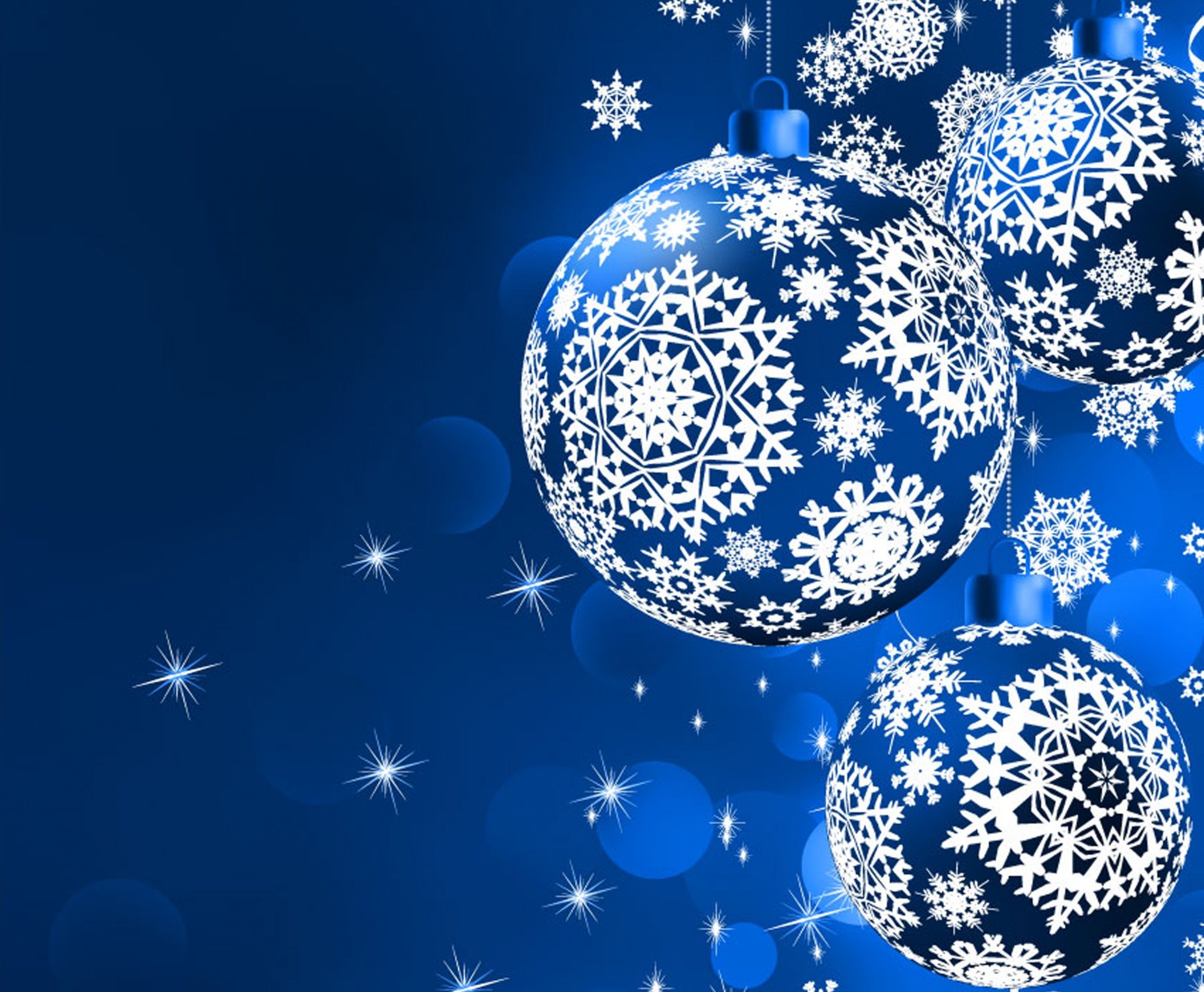 blu palle sfondo fiocchi di neve stelle vacanze capodanno natale