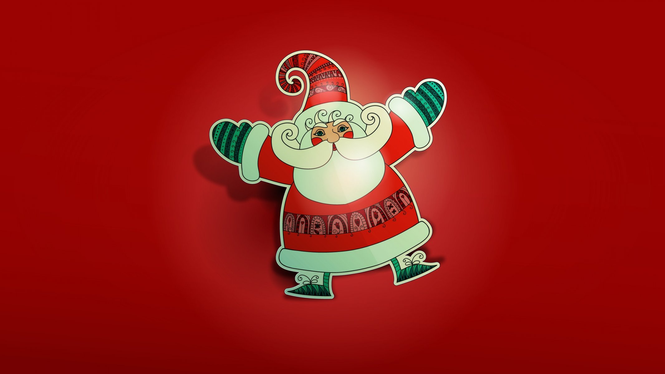 new year merry christmas christmas father christmas santa claus red background