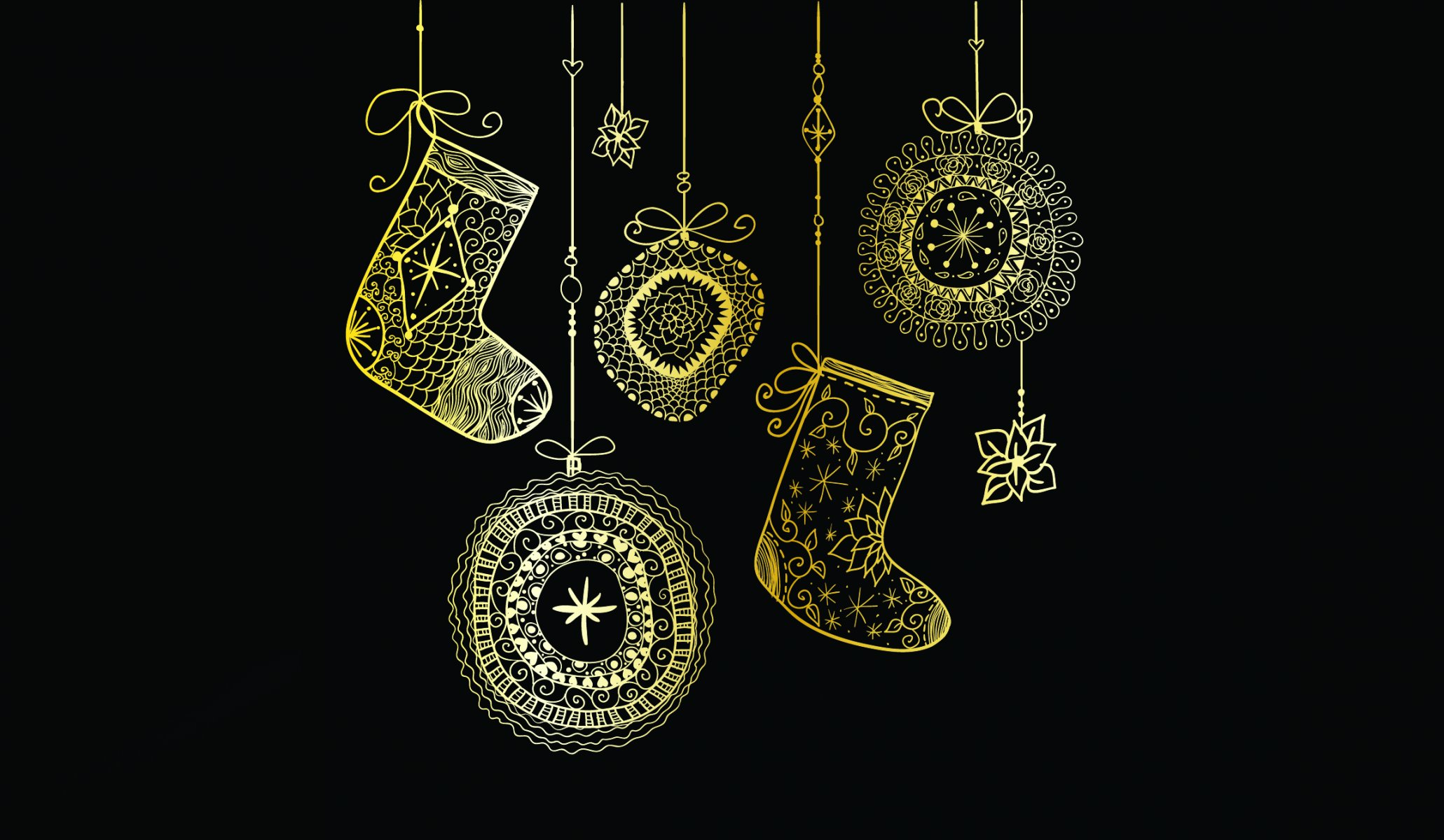 décorations motifs chaussettes pour cadeaux