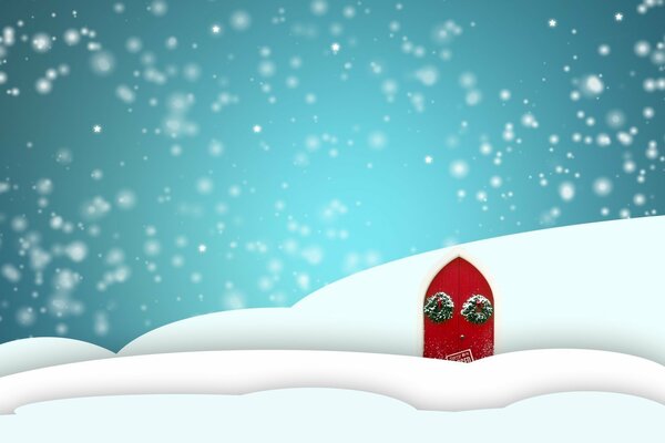 Casa Rossa in una palla di neve per il nuovo anno