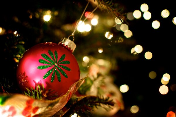 Christmas decorations with bright patterns