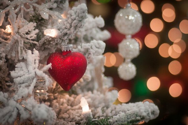 Christmas toy heart. Garland