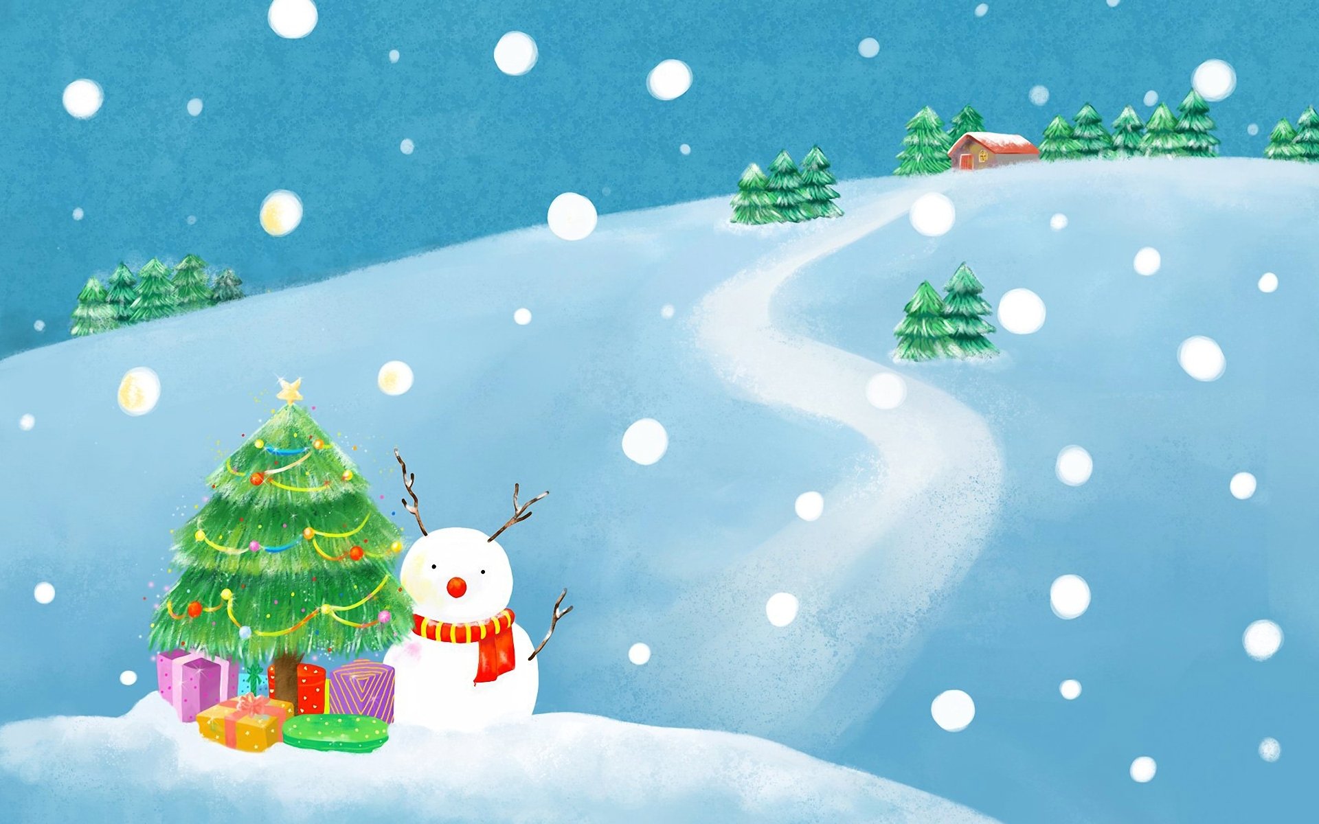 Рисунки на Новый год: учимся рисовать Деда Мороза, Снегурочку, снеговика и елку