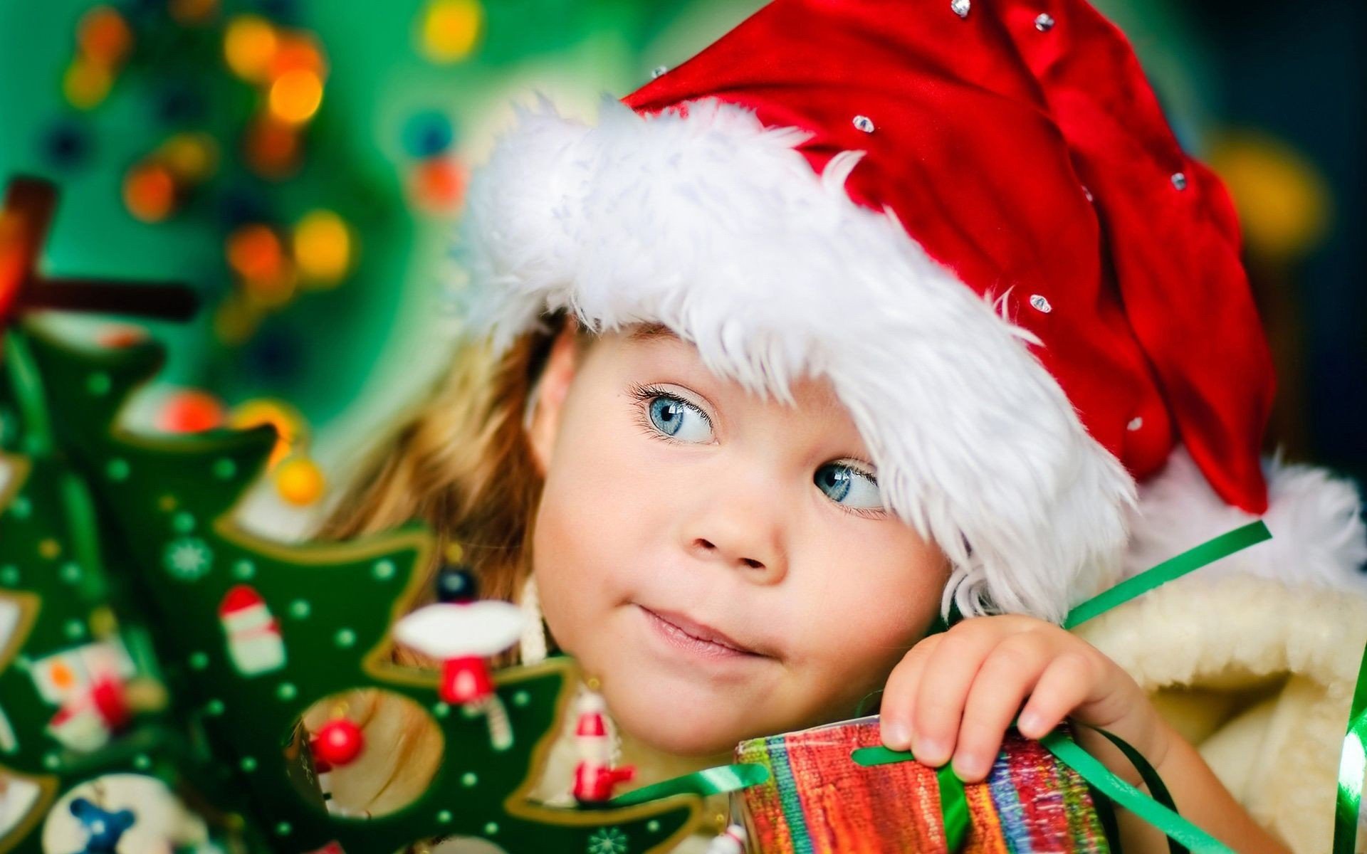 año nuevo vacaciones niña niños año nuevo decoración regalos