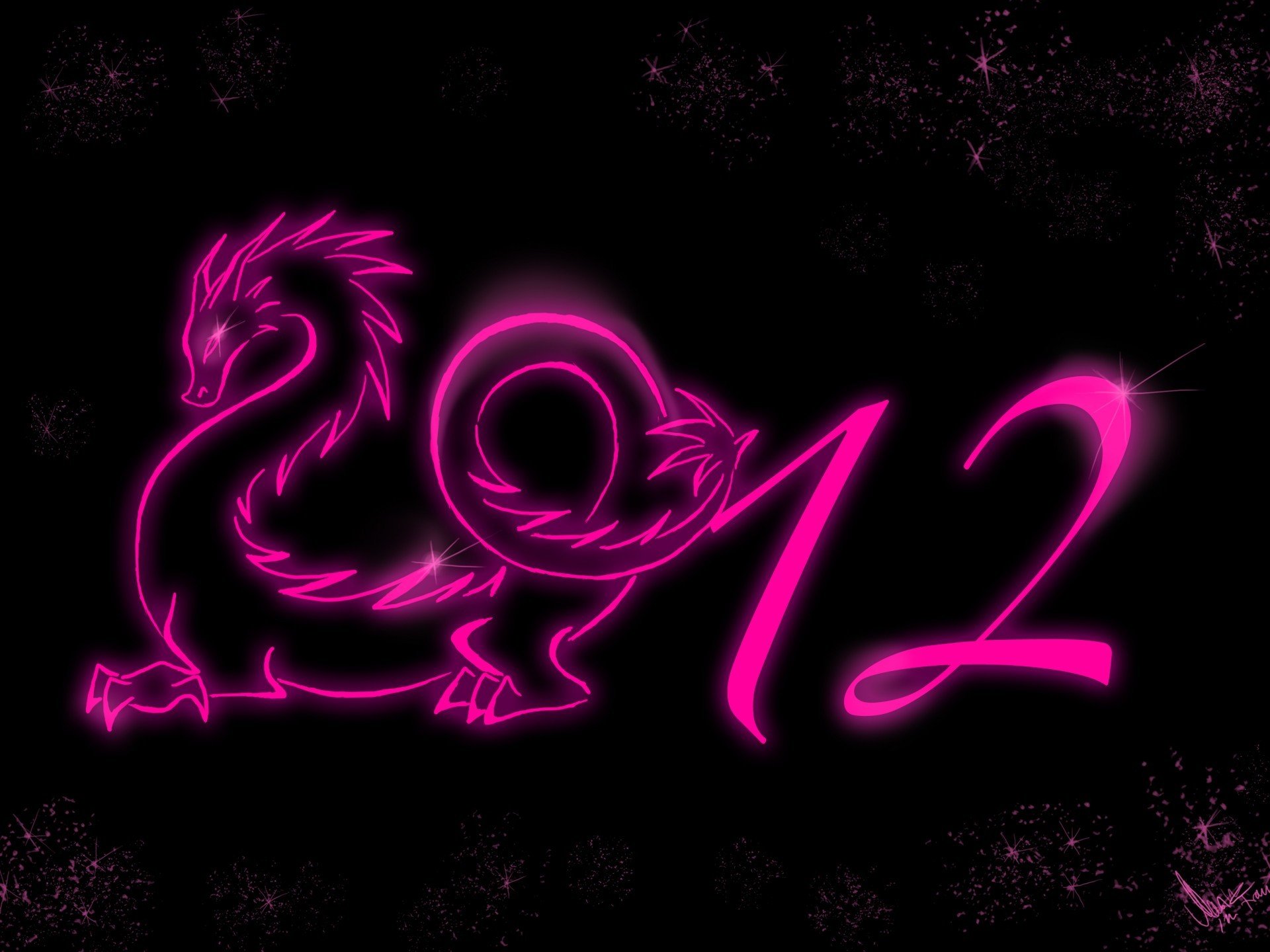 new year 2012 year of the dragon dragon purple