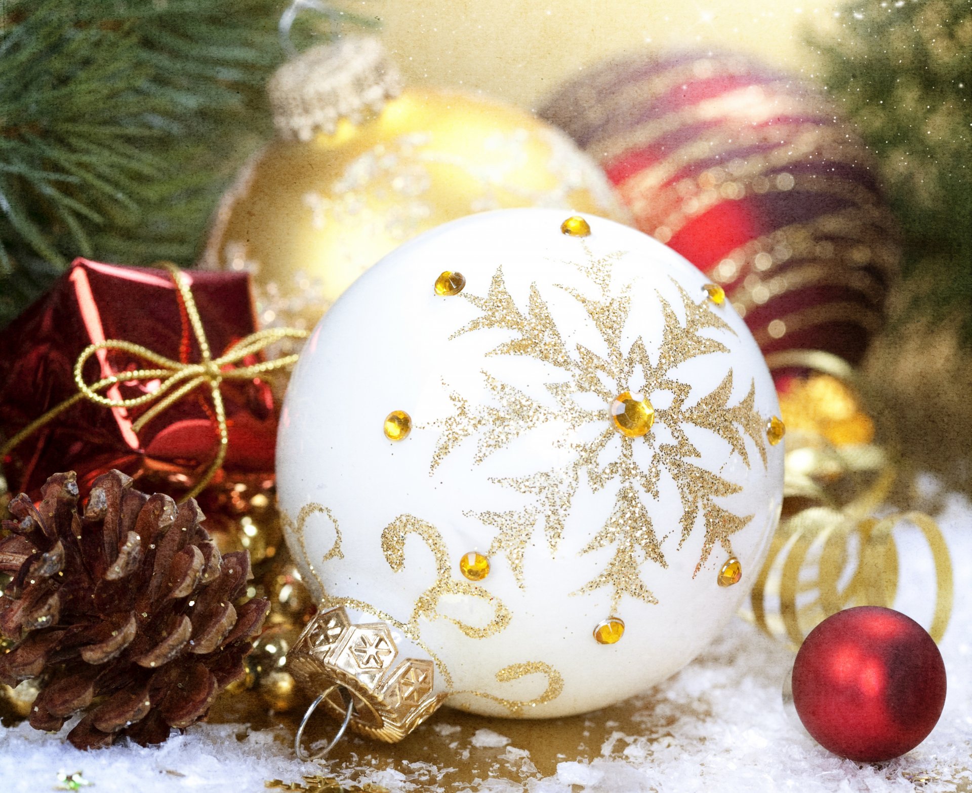 nouvel an noël vacances boules décoration
