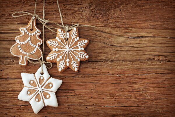 Hermosas galletas de jengibre para Navidad